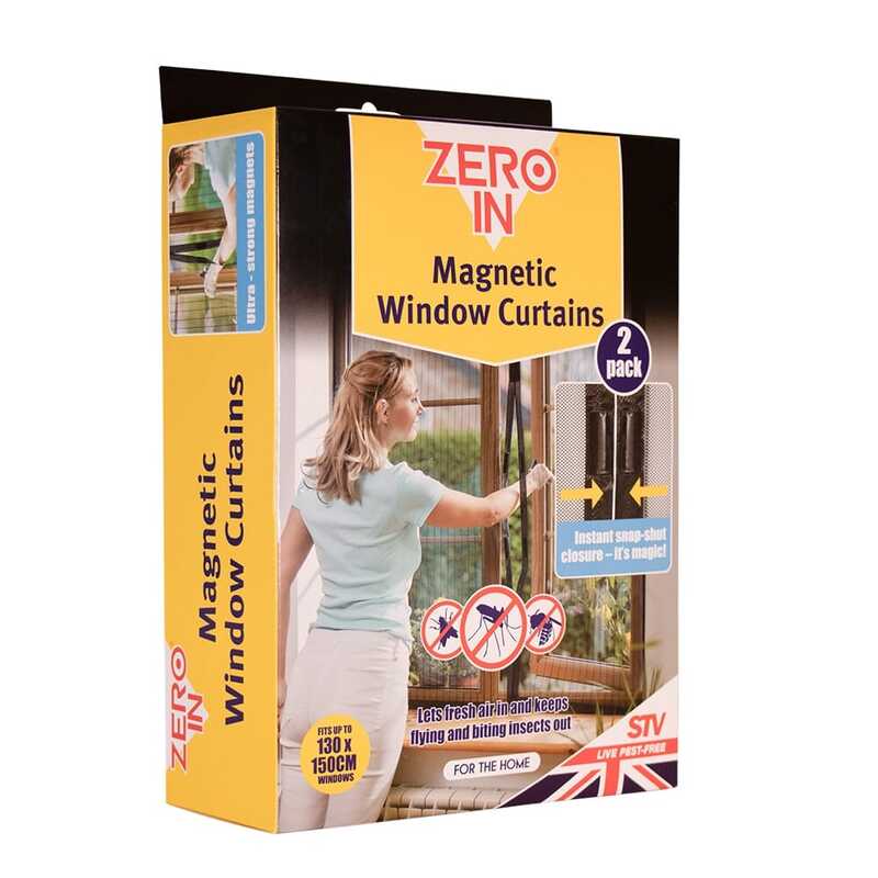 Zero In Magnetic Window Insect Curtain - 2 Pack